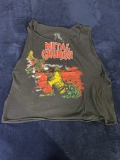Metal Church 1987 Original Vintage Chopped Cut Off Sleeves Shirt Large