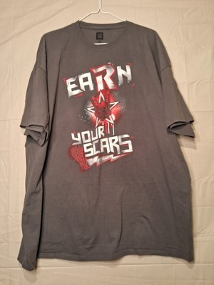 Edge WWE T-Shirt Men 3xl Gray Earn Your Scars Authentic Short Sleeve