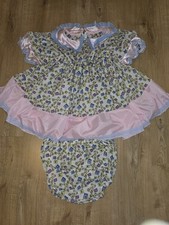 Adult Baby pansy Sissy Short Dress+panty chest upto 46 inch