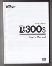 Nikon D300s Digital Camera Genuine User's Manual / Instruction Guide In English