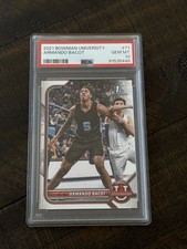 2021 Bowman University Armando Bacot 1st Bowman #71 PSA 10 GEM MT UNC Tar Heels