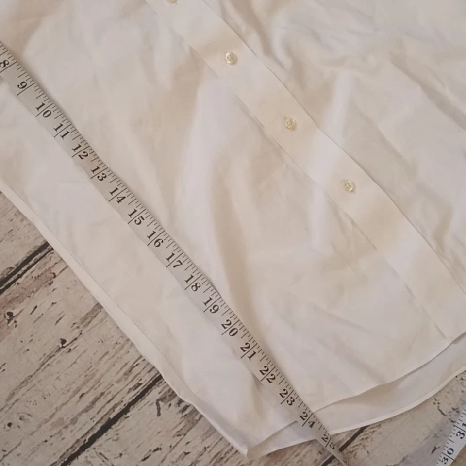 Brooks Brothers Red Fleece White Boys Long Sleeve Cotton Button Up Shirt 16 - Image 4 of 4