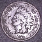 1872 INDIAN HEAD CENT 1C,HARD DATE