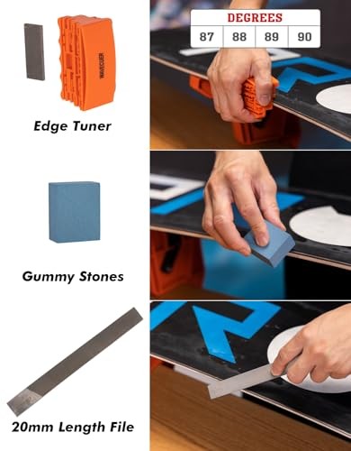 Ski Snowboard Wax Kit, Ski Tuning & Waxing Basic (1 Wax 1 Wipe Brush 2 Ptex)