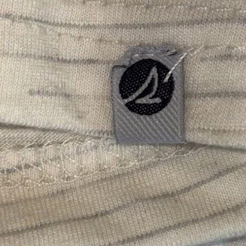 Sperry Men's XL Cream Stripe Tee NWT Soft Knit Casual Short Sleeve Summer Top T - Image 4 of 4