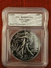 2025 S$1 Silver Eagle ICG Brilliant Unc Black Ruthenium 1 Of 500