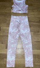 Tu Gymnastics 2 Piece Crop Top And Leggings Lycra.  Age 11 Pink. Unworn