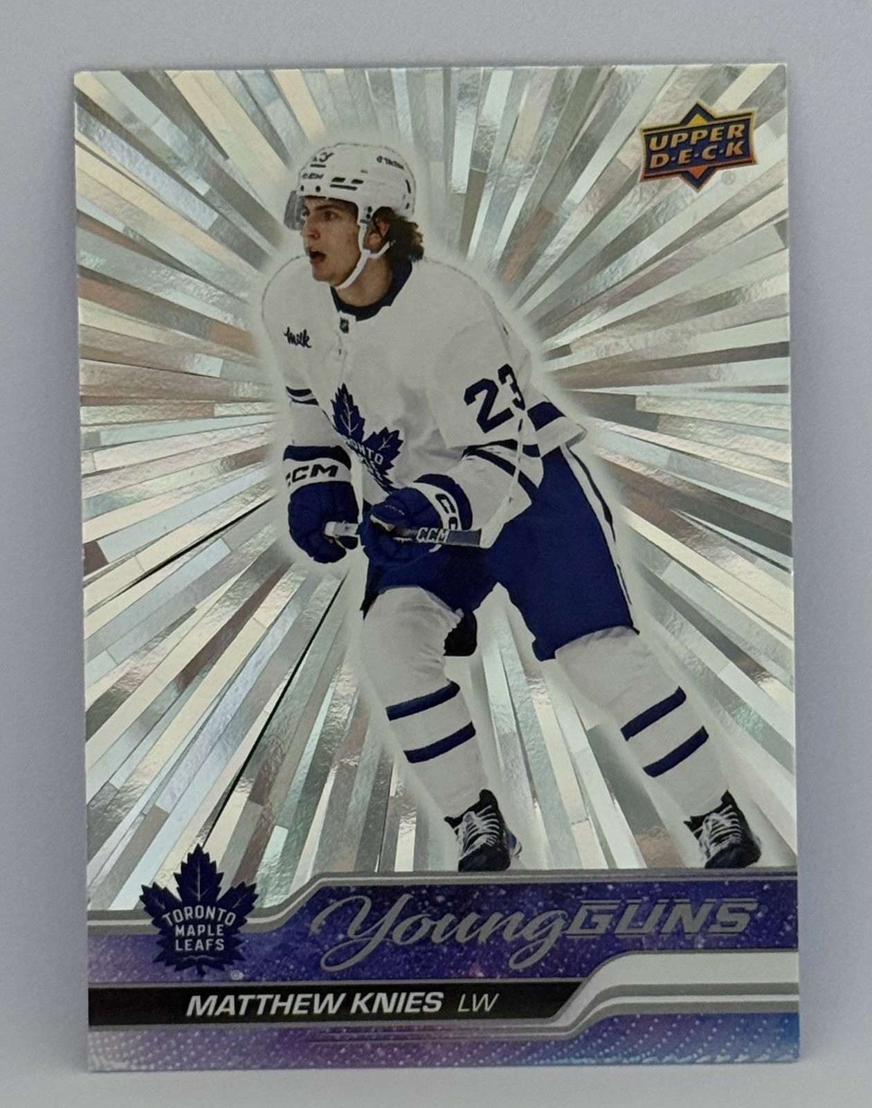 Upper Deck Young Guns Outburst Matthew Knies #222 Maple Leafs 2023-24