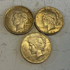 Peace 90% Silver Dollar Lot Of 3 - 1922 P 1922 P 1923 P $3 Face Bullion
