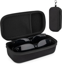 Double Eyeglasses Case, Hard Shell Dual Glasses Case Travel Sunglasses Organizer