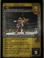 Booker’s Thrust Kick WWE WWF Raw Deal CCG TCG Rare Card NM
