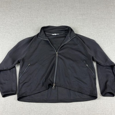 JoyLab Jacket Womens XL Black Mesh Full Zip Track Lightweight Pockets Athletic