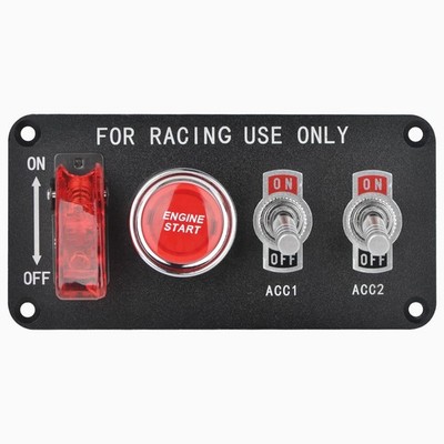 4in1 DC 12V 20A Ignition Switch Panel PushButton Start Toggle Racing