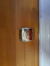 Silver Coloured Compact Case With Bowls Engraved On Top