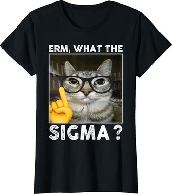 Erm, What the Sigma? Cat Meme Cat Sunglasses Fun Ladies' Crewneck T-Shirt