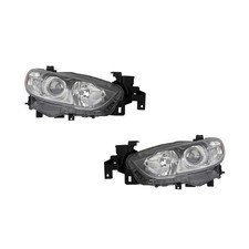 Halogen Headlights Front Lamps Pair Set For 14-16 Mazda 6 Left Right