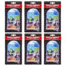 BEMIRO 6er Set Pinball Flipperspiel Pirat, Geduldsspiel Kinder, Flipper Kinder, 
