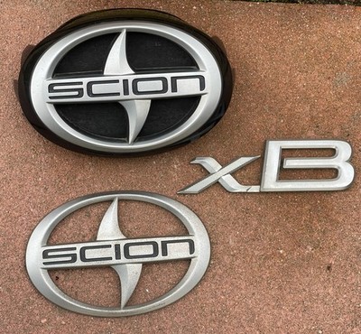 2004 2005 2006 SCION XB Rear Gate Hatch Emblem Logo Grile Badge Symbol Set of 3