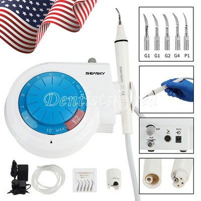 Dental Ultrasonic Piezo Scaler 5*Tips For EMS Woodpecker + Handpiece