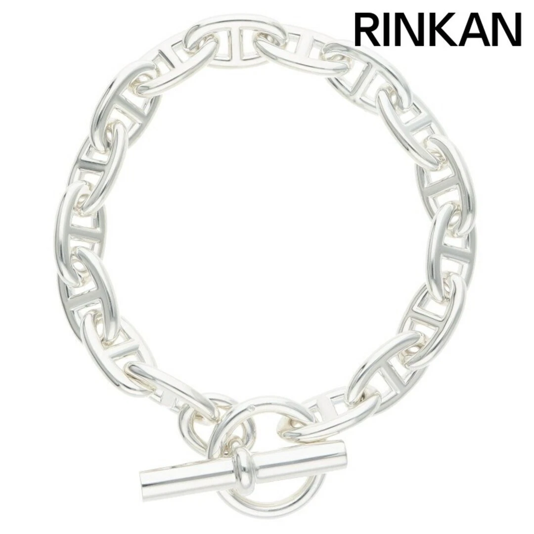 HERMÈS Bracciale Hermes Chaine d'Ancre GM Sheine Caviglia Argento Uomo 16LINK Usato7ee