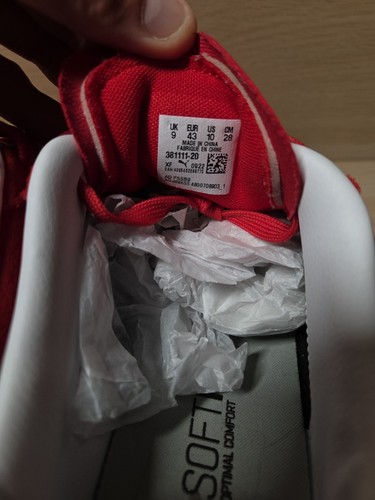 Puma Club Trainers High Risk Red White Gum Sneakers UK 9 - Picture 9 of 12