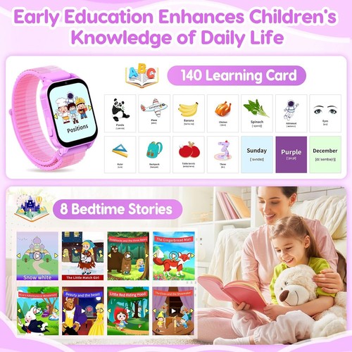 Kids Smart Watch for 4-12Y Boy Girls with 30 Puzzle Games Camera Music Pedometer - Picture 39 of 41