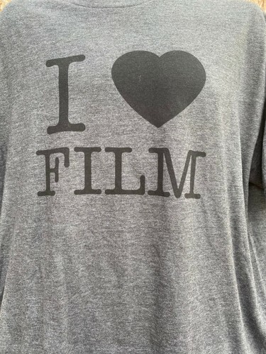 I Love Film T Shirt Men’s XL Gray Twin City Film Feast - Picture 4 of 5