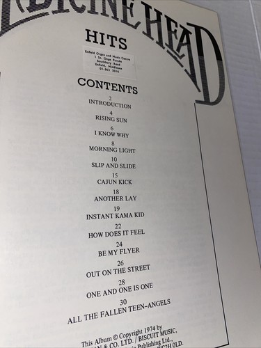 Vintage 1970s Songbook Medicine-Head Hits Feldman EMI Import 1974 Rock RARE - Picture 2 of 6