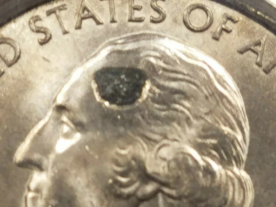 2014 P Shenandoah Quarter Struck Thru Retained Debris ERROR COIN ATB ANACS MS65 - Image 2 of 4
