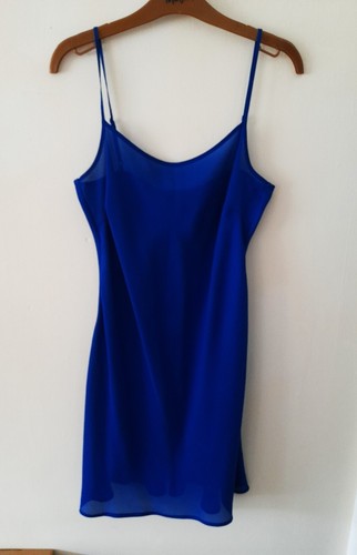 Monsoon 100% Silk Blue 3/4 Sleeve Floral & Sequin Mini Dress/Top Size 12(BNWOT) - Picture 7 of 9