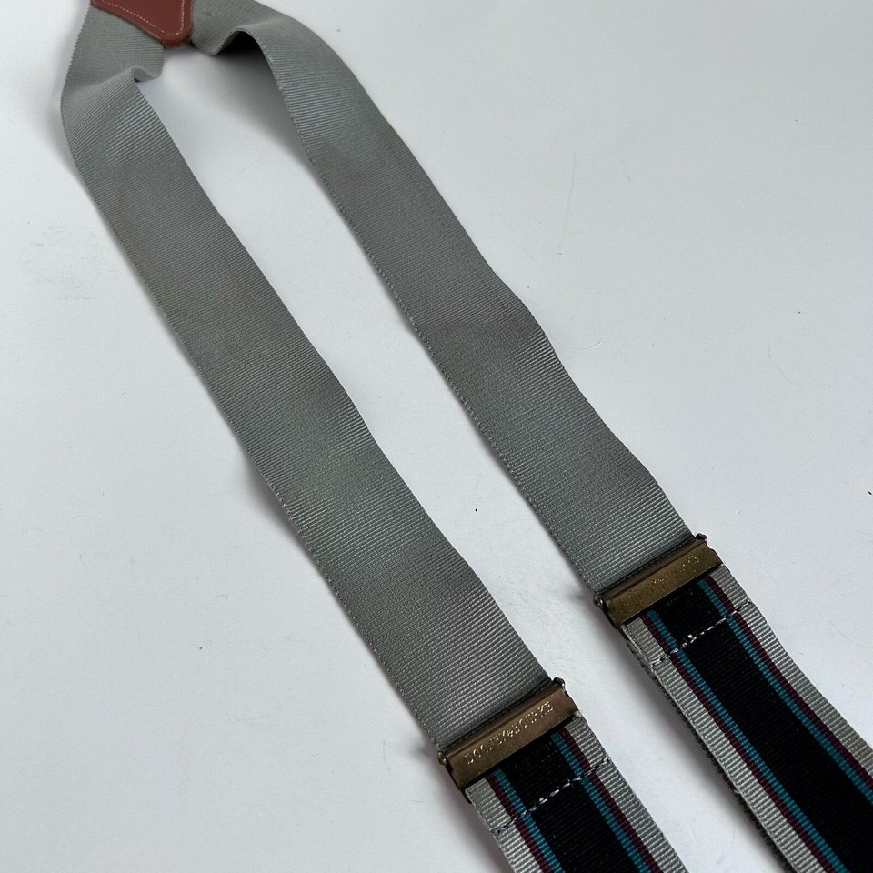 Dooney & Bourke Mens Suspenders Braces Button Dapper Formal Wear Light