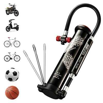 ROCKBROS Mini Pumpe Fahrradpumpe Handpumpe 220PSI Presta & Schrader für Fahrrad