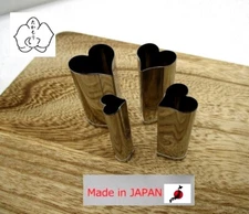 Takamori Decorative Stainless Vegetable Cutter Mold Heart set of 4
