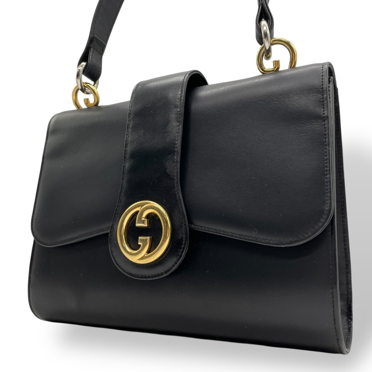 ⭐️90s⭐️OLD GUCCIショルダーバッグ インターロッキング ゴールドG Authentic GUCCI Old Interlocking G Vintage Shoulder Bag