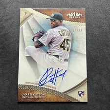 2017 Topps Tier One Break Out Auto /300 Jharel Cotton #BOA-JCT Rookie Auto RC