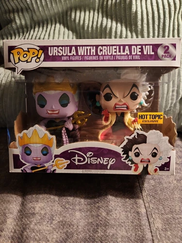 FUNKO POP HOT TOPIC EXCLUSIVE URSULA WITH CRUELLA DE VIL 2 PACK