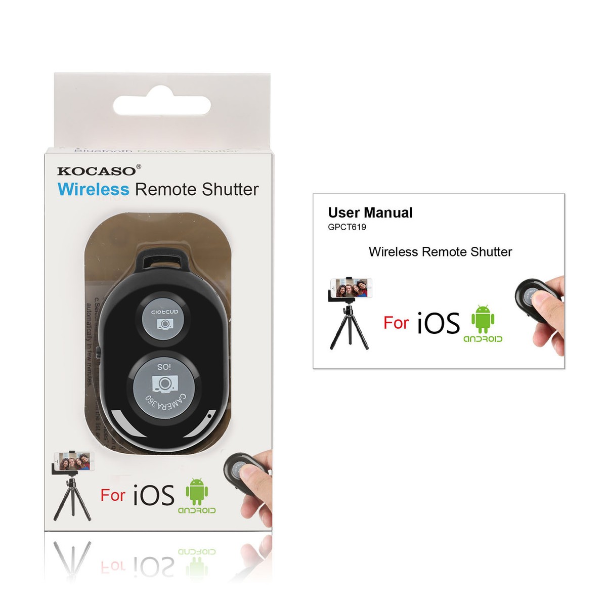 Wireless Remote Control Selfie Camera Shutter for iPhone XR XS