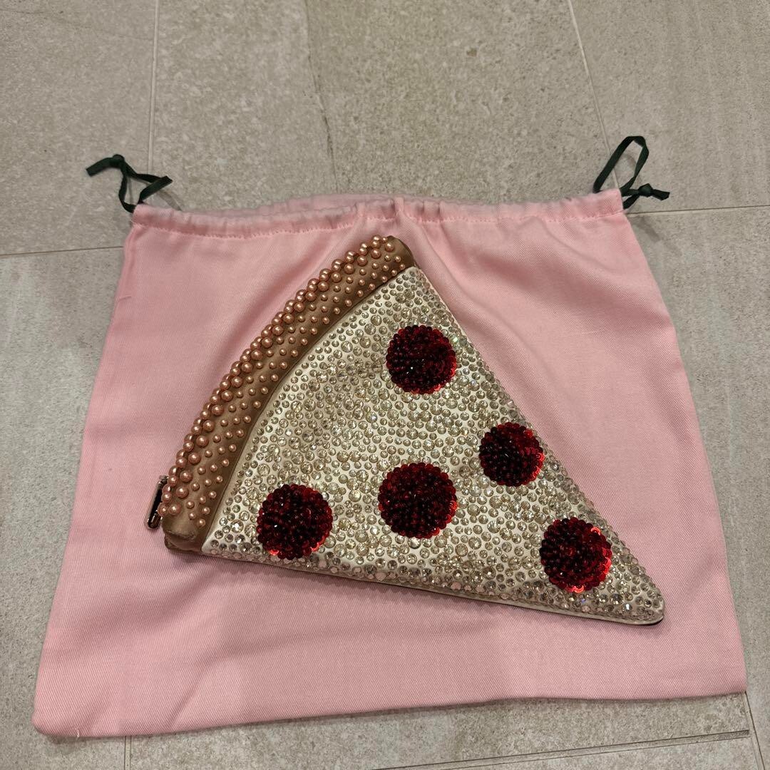 Kate Spade ゴールドクリスタル 3D ピザスライス クロスボディ Kate Spade New York Crystal Embellished Slice 3d Pizza