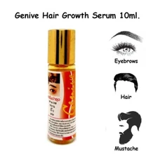 Genive Hair Growth Serum Fast Stimulator Beard Eyebrow Ticker Grow Longer 10ml.