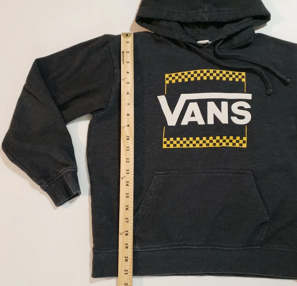 Sudadera con Capucha VANS Mujer Pequeña En Caja Pro Gris Carbón Logo S Foto 4 de 4