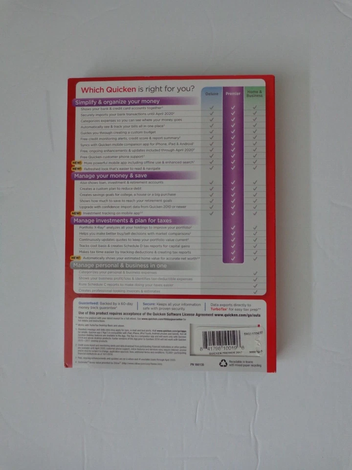 Quicken 2017 Premier Edition For Windows Vista SP2, Windows 10, 7, 8, 8.1 - Image 2 of 4