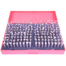 NEW 190 PC. M1 .061-.250" PLUG PIN GAGE SET MINUS (-) STEEL .0002" TOLERANCE