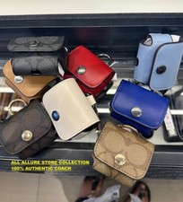 Coach Large Wireless Earbud Case In Signature Canvas