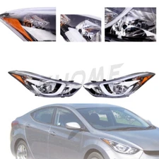 For 2014 2015 2016 Hyundai Elantra Headlight Assembly Left Right Pair
