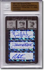 Philip Hughes * Jose Tabata * DELLIN BETANCES * Autograph Rookie Auto Plate 1/1