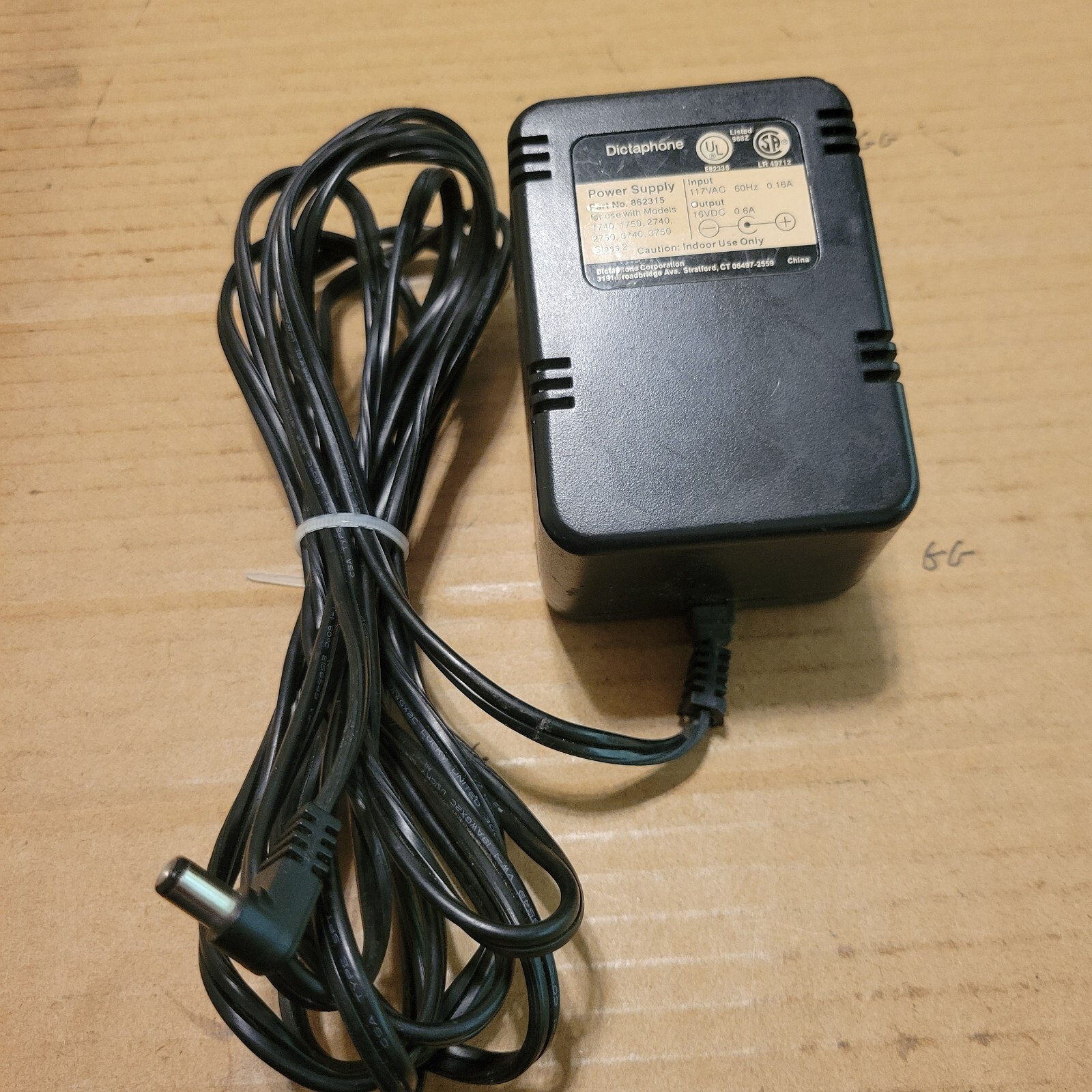 Dictaphone 862315 Power Supply Adapter For Models Recorders 