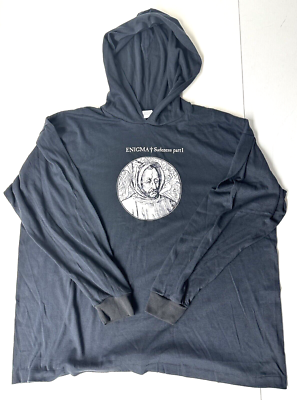 TRUE Vintage 1990 Enigma Sadeness Part 1 Hooded Long Sleeve T