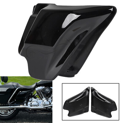Gloss Black ABS Side Covers Panel For Harley 97-07 Road King