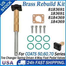 For COATS Tire Changer Spring Driven Plunger Rebuild Kit 4-Way Foot Pedal Valves