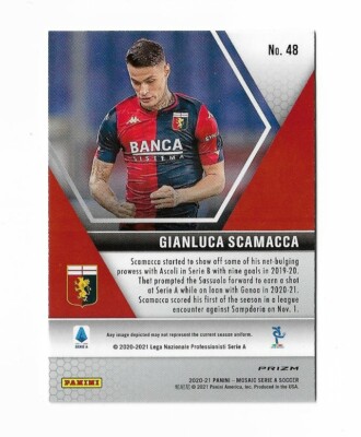 Panini Mosaic Serie A RC Gianluca Scamacca Prizm base No. 48 Panini Mosaic Serie A RC Gianluca Scamacca Prizm base No. 48